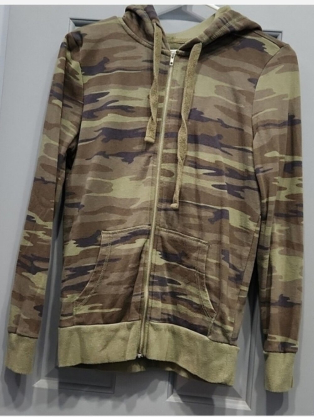 Grayson Threads Green Brown Camo Full Zip Hoodie Jacket XS